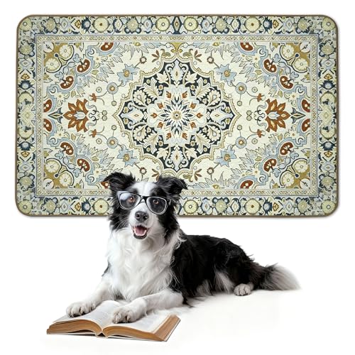 FXW Washable Pee Pads for Dogs, Puppy Pads with Super Absorbent, Specifically Designed for FXW Rollick/Homeplus 24inch 6 Panels Dog Playpen, 39" x 63" Rectangle, Boho Beige, 1 Pack - color: Boho Beige, size: 39" x 63" (1 Pack)