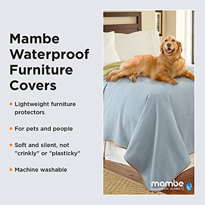 Mambe 100% Waterproof Furniture Cover Extra Long Seat, 30" x 90", Chocolate Cappuccino- for Pets and People - color: Chocolate-cappuccino, size: 30" x 90" Extra Long Seat