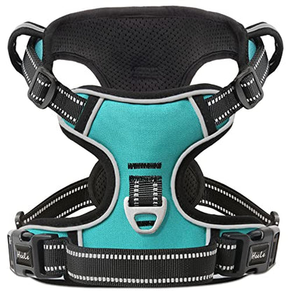 HEELE Dog Harness Dog Harness Small Dog No Pull Harness wiht Soft Handle Reflective Harness Adjustable, Turquoise, XS - color: Turquoise, size: XS