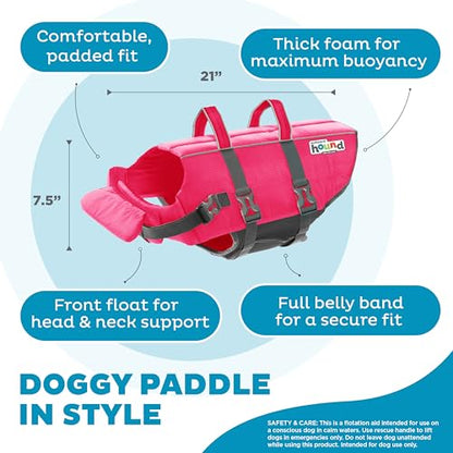 Outward Hound Granby Splash Pink Dog Life Jacket, XL - color: Pink, size: X-Large (Chest Girth: 33"-44")