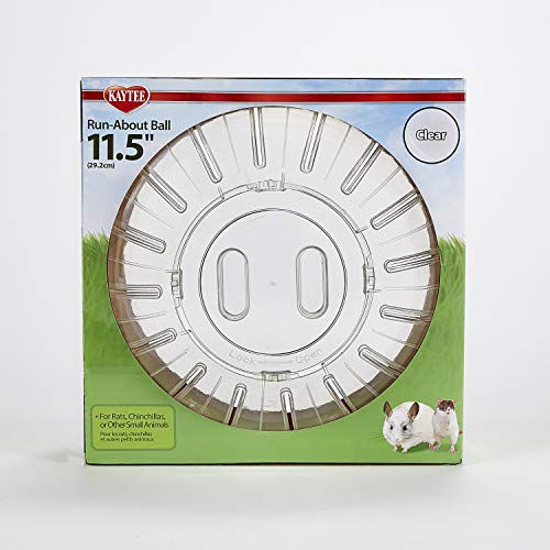Kaytee 11.5" Clear Run-About Exercise Ball For Pet Rats & Chinchillas - color: Clear, size: 11.5"