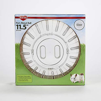 Kaytee 11.5" Clear Run-About Exercise Ball For Pet Rats & Chinchillas - color: Clear, size: 11.5"