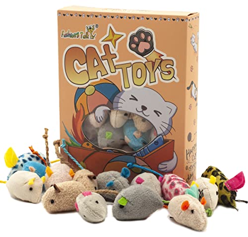 Fashion's Talk Mouse Cat Toys Soft Plush Catnip Mice Assorted Style Variety Pack 32 Count - size: 32-Pack Catnip Mice