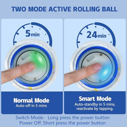 Dog Interactive Toys, Tough Dog Toys Ball, Etpu Material Chew Toy, Durable Chasing Toy, Long Battery Life, Healthy Stress Relief Toy for Medium and Large Dogs (Blue,Large) - color: Blue, size: L 3.4in