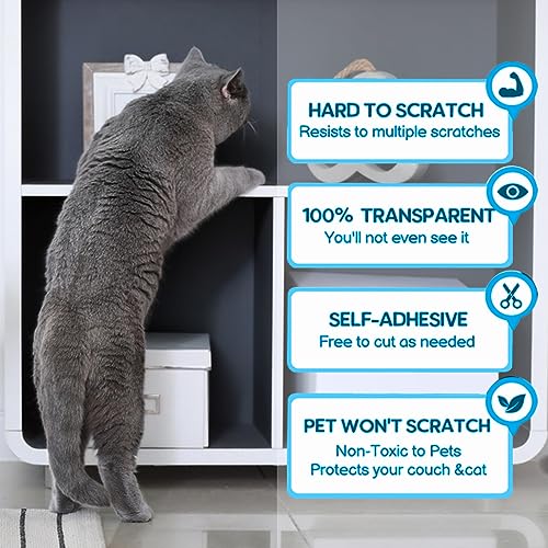 Window Sill Protector, Anti Scratch Furniture Protector, Clear Pet Window Sill Protector from Cats Dog Claws Scratching