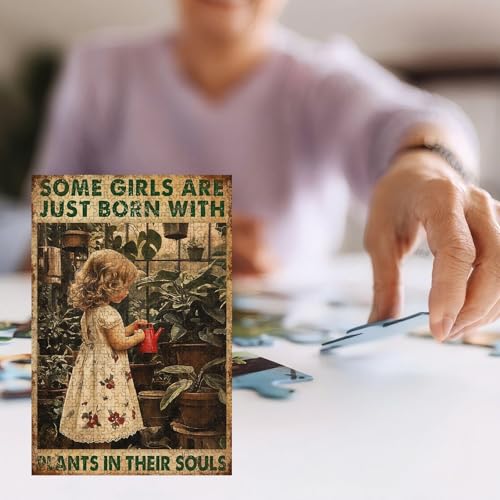 1000 Pieces Jigsaw Puzzles for Adults, Girls with Plant Soul Gardening Art Puzzle, Stress Relief Brain Teaser Gift 29.5x19.7 Inch - color: Wooden Puzzle17, size: 1000 Piece pcs