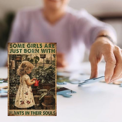 1000 Pieces Jigsaw Puzzles for Adults, Girls with Plant Soul Gardening Art Puzzle, Stress Relief Brain Teaser Gift 29.5x19.7 Inch - color: Wooden Puzzle17, size: 1000 Piece pcs