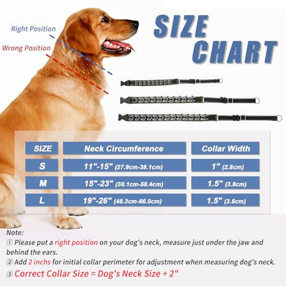 Martingale No Pull Dog Collar, Heavy Duty Nylon With Buckle, Adjustable Anti Pull Reflective Slip for Large Medium Small Dog Training Walking S Army Green - color: Black Army Green, size: S (11"-15" Neck, 1" Wide)