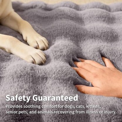 Dog Blanket, Reversible Sherpa & Bubble Fleece Pet Throw, Ultra-Soft Plush for Medium Dogs, Machine Washable, Anti-Static, Warm & Cozy, 39"×31" Inch Gray - color: Gray, size: 39"L x 31"W Inches