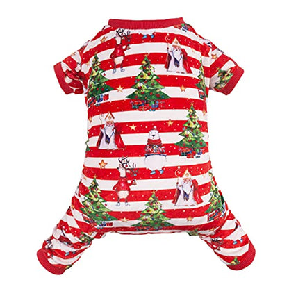 CuteBone Christmas Dog Pajamas Shirt Winter Holiday Cute Pjs Pet Clothes Bodysuit for Doggie Onesies P186M Medium - color: A03-Xmas186, size: Medium