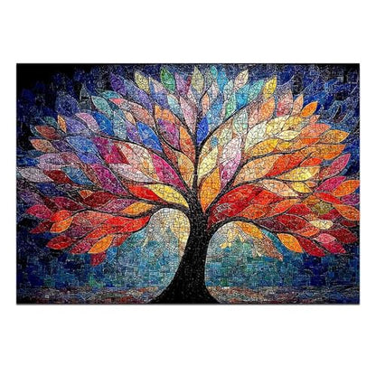 1000 Pieces Jigsaw Puzzles for Adults Rainbow Tree of Life Art Puzzle, Stress Relief Concentration Training Brain Teaser Puzzle 29.5x19.7 Inch - color: Wooden Puzzle1, size: 1000 Piece pcs