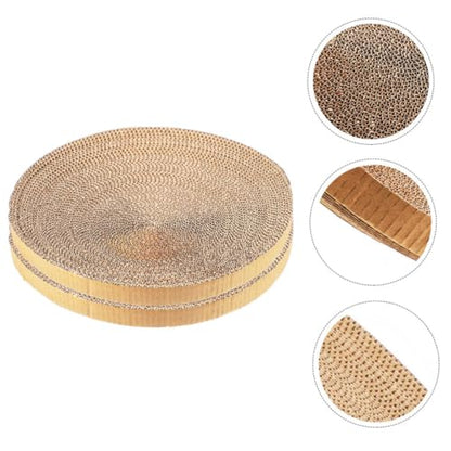 Cabilock 2pcs Replaceable Cat Scratch Board Corrugated Cardboard Pad Sturdy Fun Scratcher Floor Accessory for Indoor Cats and Kittens
