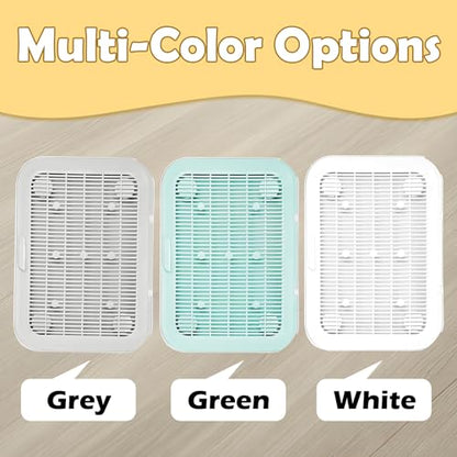 Cat Litter Mat Litter Box Mat with a Flip-top Lid,Extra Large Double-Layer Trapping Mats for Kitty,XL Cat Trapping Pad with Non-Slip Base,Durable,Waterproof,Washable,Easy to Clean (Grey) - color: Light Grey
