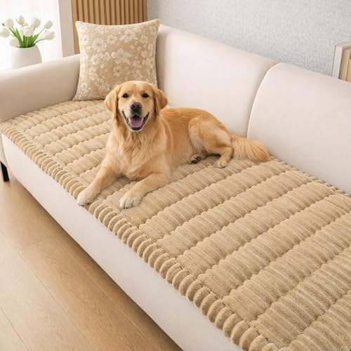Couch Covers for Dogs, Couch Cover for Dogs Washable, Non Slip Thick Corduroy Pet Blanket, Soft Warm Material, Gentle on Skin, Non-Allergic, Perfect for Home Use - color: Coffee-a, size: 1PCS/23.6*83 inch