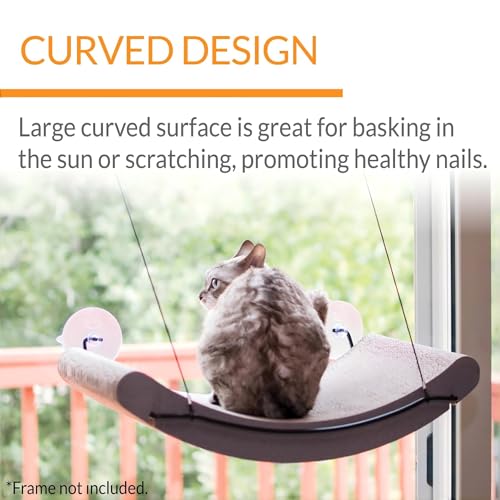Wavy Window Cat Scratcher Cradle Refill, Durable Cardboard Kitty Sill Pad (Frame Not Included), Space-Saving，11"x 20"x 2"