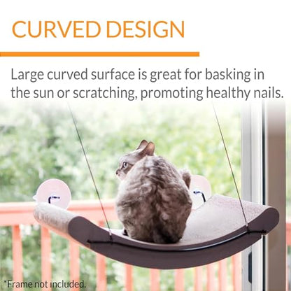 Wavy Window Cat Scratcher Cradle Refill, Durable Cardboard Kitty Sill Pad (Frame Not Included), Space-Saving，11"x 20"x 2"