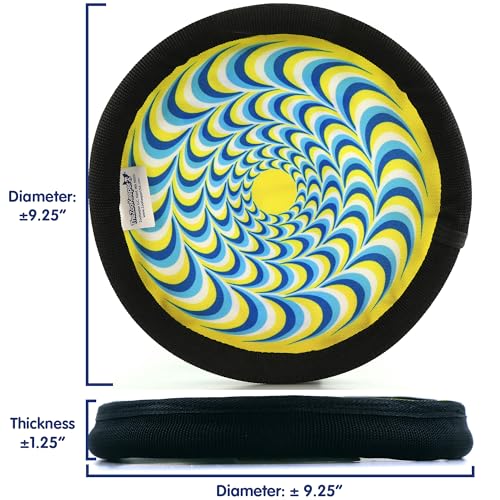 The ZooKeeper ZooBee Flying Disc Dog Toy – Soft & Durable Toss Disc for Indoor & Outdoor Play, Water Fetch & Pool Fun, Floats – Safe on Teeth – Dog Vision Friendly – Lightweight & Easy to Throw, Blue - color: Yellow