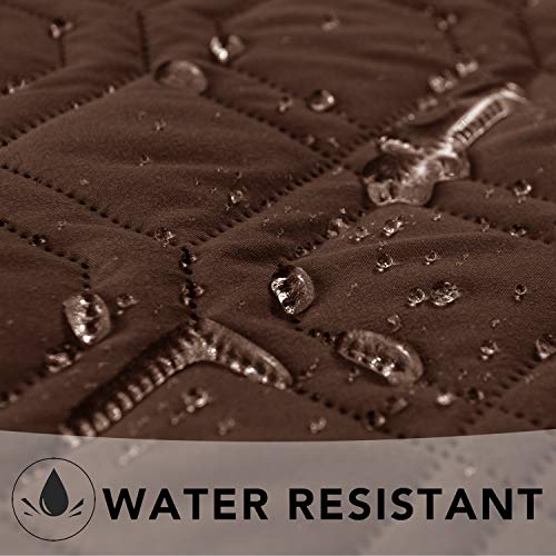 Ameritex Waterproof Dog Bed Cover Pet Blanket for Furniture Bed Couch Sofa Reversible - color: Chocolate+camel, size: 30x53 Inch (Pack of 1)