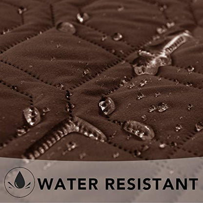 Ameritex Waterproof Dog Bed Cover Pet Blanket for Furniture Bed Couch Sofa Reversible - color: Chocolate+camel, size: 30x53 Inch (Pack of 1)