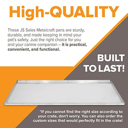 Pinnacle Systems 36" x 19.5" Metal Replacement Dog Crate Pan Chew Proof Crack Proof Pet Kennel Tray Central Dog Training Crate Pan Pet Supplies, Galvanized, 1" H - color: Galvanized, size: 36.0"L x 19.5"W x 1.0"H