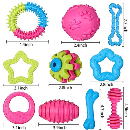 Sanwuta 30pcs Puppy Dog Toy Bulk for Aggressive Chew Rubber Pet Teething Toy for Small Dog Cute Soft Durable Interactive Gift Supplies for Outdoor Play Breed Accessories
