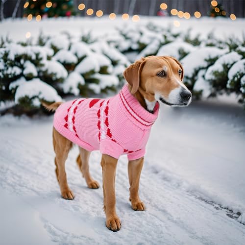 Topbuti Dog Sweater Turtleneck Pet Sweaters Winter Coat Apparel Warm Knitted Holiday Clothes for Cat and Puppy (Small) - size: Small