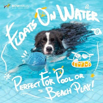 BOWHAUS Knitted Style Giggle Ball for Dogs, 5.5 Inch Interactive Dog Exercise Toys, Indestructible Fun Squeaky Chew Toy, Non-Toxic Durable PVC Chew Ball for Indoor Outdoor Play - style: Giggle Ball - Knitted Style