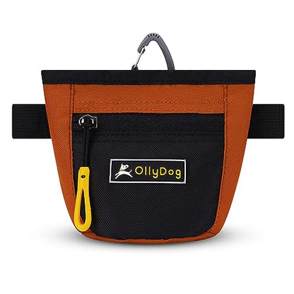 OllyDog Goodie Treat Bag, Dog Treat Pouch, Waist Belt Clip for Hands-Free Training, Magnetic Closure, Dog Training and Behavior Aids, Three Ways to Wear (Clay) - color: Clay