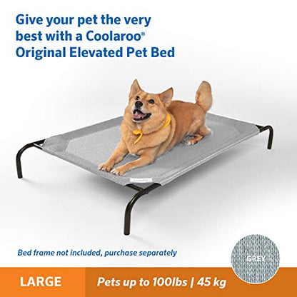 Coolaroo Original Pet Bed Replacement Cover - Grey - Large (43.5" x 31.5") (Pack of 3) - color: Grey, size: Large (Pack of 3), style: Large