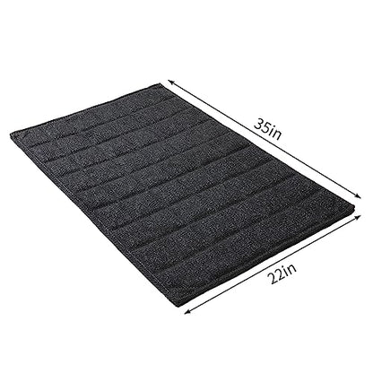 HOMBYS Chew Proof Dog Crate Bed Mat, 22"x35" Indestructible Kennel Pad for Aggressive Chewers, Plaid Durable Puppy Crate Mats for Medium Dogs Cages - size: Medium(35" L x 22" W)