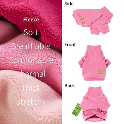 Fitwarm 3 Pack Classic Fleece Sweatshirt for Small Dogs and Cats, Pullover Jumper in Pink, Rose and Baby Pink - color: Pink-Rose-Baby Pink, size: Small