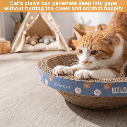 Zopeal 64 Pcs Easter Cat Toy Gift Set Magic Cat Scratcher Board Ball Launcher Gun Crinkle and Yarn and Plastic Bell Ball Kitten Toy with Bow for Pet Interactive Engaging Gift(Bowl Shape) - style: Bowl Shape