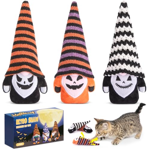 Retro Shaw Cat Toys Gnomes, 3 Pack, Catnip Toys for Indoor Cats Kitty Kicker Chew, Safe Teeth Cleaning Interactive Kitten Toy for All Pet Breeds, 6.7 Inches - size: 6.7 Inches