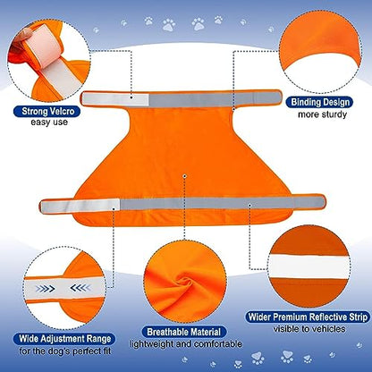 Blaze Orange Dog Vest High Visibility Outdoor Dog Safety Vest,Dog Hunting Vest Reflective Dog Vest Make Your Dog More Visible and Safe in Hunting Season or for Dog Night Walking,Activities - size: XL