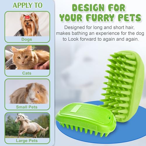 Dog Shampoo Brush & Dog Shower Brush, Upgraded Pet Grooming Bath Brush with Soft Silicone Bristles, Adjustable Handle Massage Comb for Long & Short Hair Dogs and Cats - color: Pet Silicone Shampoo Brush