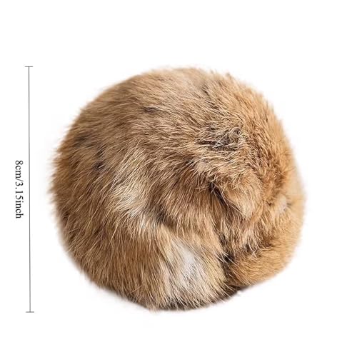 Rabbit Fur Ball Cat Toy, Soft Fluffy Rabbit Fur Cat Toys, Furry Catnip Rabbits Furs Balls with Washable & Fun to Chase, for Kicks & Games, for Indoor Exercise Ball & Bonding Cat (5PCS)