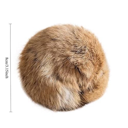 Rabbit Fur Ball Cat Toy, Soft Fluffy Rabbit Fur Cat Toys, Furry Catnip Rabbits Furs Balls with Washable & Fun to Chase, for Kicks & Games, for Indoor Exercise Ball & Bonding Cat (5PCS)