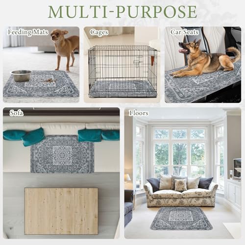 Washable Pee Pads for Dogs, 2 Pack Reusable Puppy Pads Waterproof, Absorbent and Leakproof Dog Pee Pads, Non Slip Puppy Training Pads, Pet Mat for Floor, Crate, Couch, Whelping,Grey, 18"x24" - size: 18"x24"(Pack of 2)