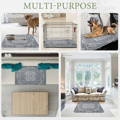 Washable Pee Pads for Dogs, 2 Pack Reusable Puppy Pads Waterproof, Absorbent and Leakproof Dog Pee Pads, Non Slip Puppy Training Pads, Pet Mat for Floor, Crate, Couch, Whelping,Grey, 36"x36" - size: 36"x36"(Pack of 2)