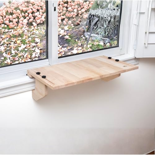 Original SillMate Window Plant Shelf, 21.25" Sill Shelf for Plants - Verify Sizing First - Cat Perch - Renter Friendly No Drilling/Damage - Sill Extender for Plants - Window Table - size: Medium