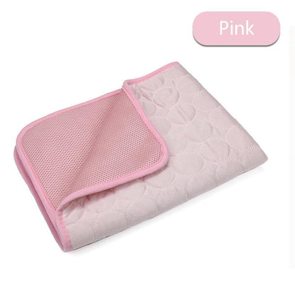 1pcs Dog Bed Cover Pet Blanket for Furniture Bed Couch Sofa Reversible, Breathable, Washable Pet Blankets, Dog Cooling Mat, Pink, 70 * 55cm - color: Pink, size: 70*55cm