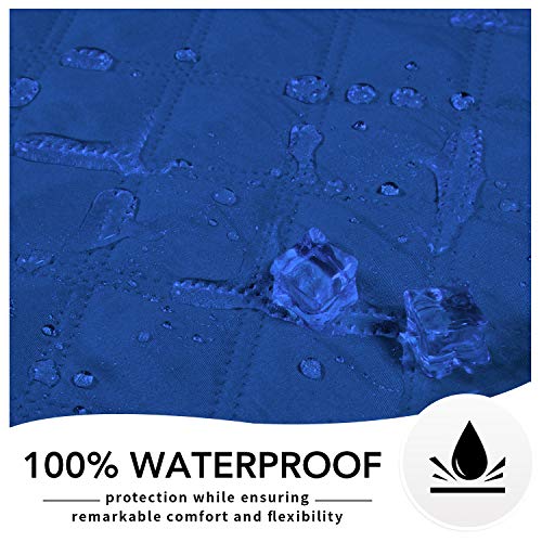 Easy-Going 100% Waterproof Dog Bed Cover, Non-Slip Pet Blanket for Furniture, Washable Couch Cover, Repleasement Sofa Cover (52X82 in,Classic Blue) - color: Classic Blue, size: 52x82 in