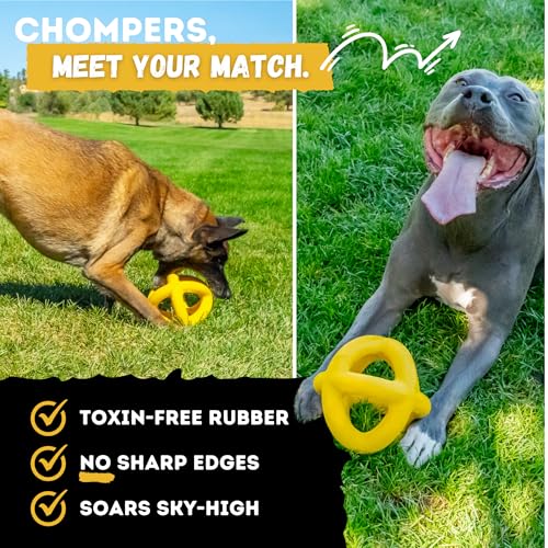 Indestructible Giant XL Dog Ball - Lifetime Replacement - Durable Toy for Aggressive Chewers - Safe, Non-Toxic Natural Rubber - Chew, Tug & Fetch - Tough, Heavy Duty - Large Breed, Massive 8”