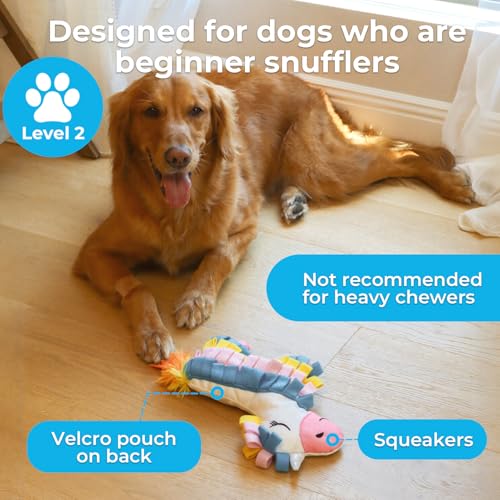 Dog Toys Plush with Squeaky & Treat Hiding Features - Mental Stimulation Enrichment Toy for Large Breed Dogs - Machine Washable Slow Feeder to Keep Dogs Busy，Fiesta Piñata - color: Fiesta Piñata-1