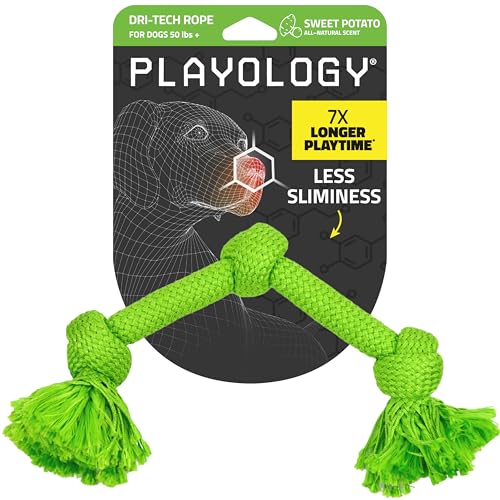 Playology Dog Toys | Dri-Tech Rope Toy Tug of War Rope for Aggressive Chewers | Jumbo Sweet Potato Scented Toy - Easy to Clean and Made from Non Toxic Materials - size: Jumbo, style: Sweet Potato