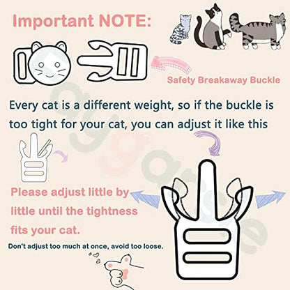 Faygarsle 3 Pack Cotton Safe Breakaway Cat Collars with Bell Daisy Charm Green Blue Pink Kitty Kitten Cute Cat Collars for Girl Cats Female Cats - color: Pink&Green&Blue3.0