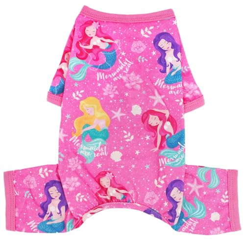Dog Pajamas - Large Sized, Soft & Stretchy Doggie Onesies - Pink (X-Large) - color: Pink, size: X-Large