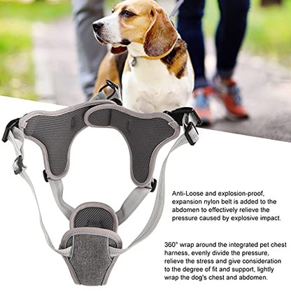 Adjustable No Pull Dog Harness, Reflective Vest Harness for Medium Large Dogs, Padded Chest and Back Support with Quick Lock Buckle, Outdoor Walking Harness for Night (XL) - size: XL