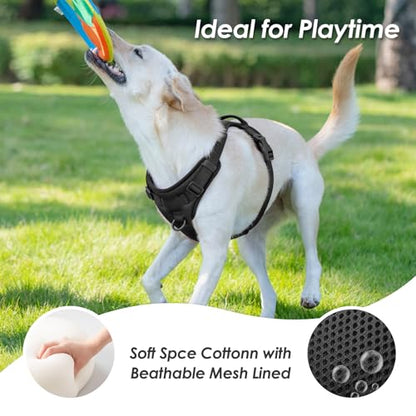 No Pull Dog Harness, Puppy Vest with Front Clip for Small Medium Large Sized Dog(Black,XS) - color: Black, size: XS(Neck:11.8-16.5", Chest:14.2-19.7")