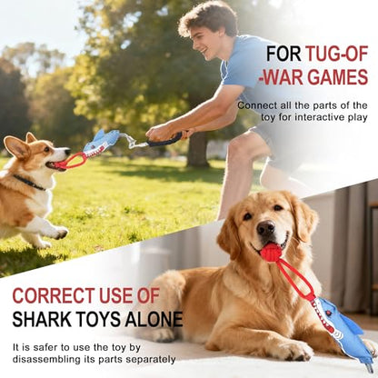 Dog tug of war Toy with Handle,Interactive Dog Pull Toy to Keep Them Busy with Squeak, Multifunctional Combination tug Toy with chew Ball - color: Single handle tug of war